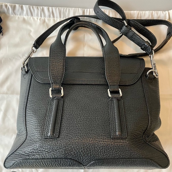 Phillip Lim 3.1 Pashli Medium Satchel in Black Peeble Leather. - Picture 3 of 7